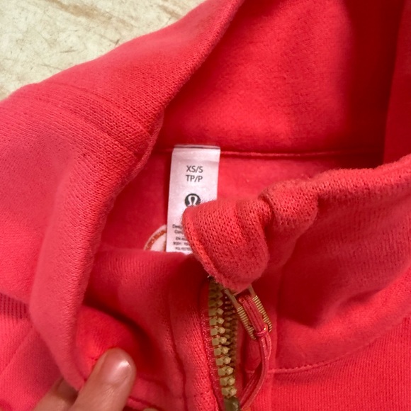 Lululemon Athletica Coral Half-Zip Sweatshirt - Picture 2 of 2